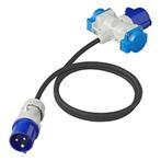 ProPlus Verloopkabel - 3 weg - 150 cm - CEE stekker naar..., Ophalen of Verzenden, Nieuw