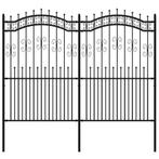 Stalen Hek 222cm Zwart | B-keuze | Scherpe Prijs, Tuin en Terras, Met poort, Nieuw, Ophalen of Verzenden, Tuinhek