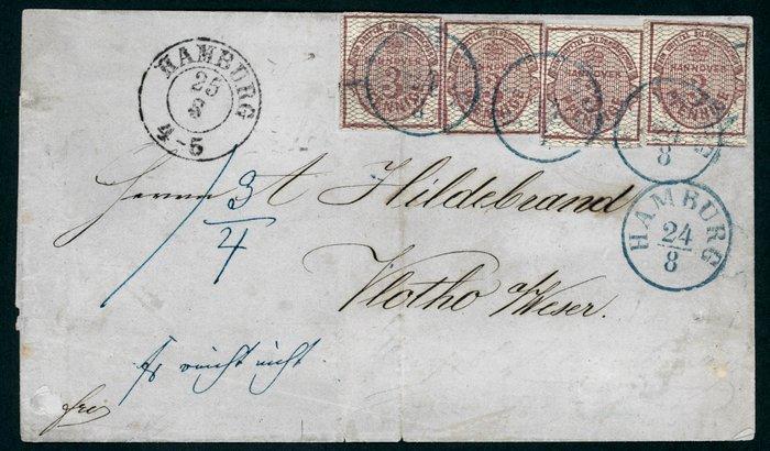 Hannover 1856 - Hannoverrariteit 1. Ranges, brief met, Postzegels en Munten, Postzegels | Europa | Duitsland