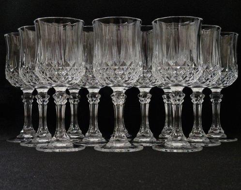 Cristal dArques - Wijnglas (12) - Longchamp - Kristal, Antiek en Kunst, Antiek | Meubels | Tafels