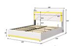 Gestoffeerd Bed 160x200 met LED/USB Lift Opbergruimte PU, Verzenden, Nieuw