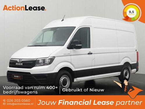 MAN TGE L3 H3 2023 €380 per maand, Auto's, Bestelauto's, Dealer onderhouden, Te koop, Zwart, Automaat, Financial lease, BTW verrekenbaar