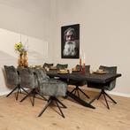 Boomstamtafel Boston Black | 300 cm, Huis en Inrichting, Tafels | Eettafels, Ophalen of Verzenden, Nieuw