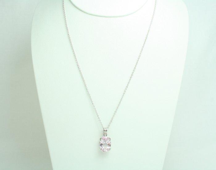 Halsketting - 18 karaat Witgoud Quartz - Ketting met, Sieraden, Tassen en Uiterlijk, Kettingen