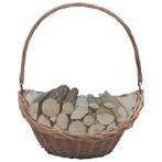 vidaXL Houtmand met handvat 57x46,5x52 cm wilgenhout bruin, Huis en Inrichting, Verzenden, Nieuw