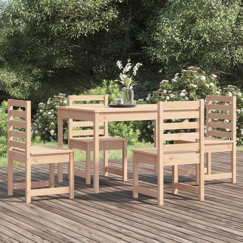 vidaXL 5-delige Tuinset massief grenenhout, Tuin en Terras, Tuinsets en Loungesets, Tuinset, Nieuw, 5 zitplaatsen, Verzenden