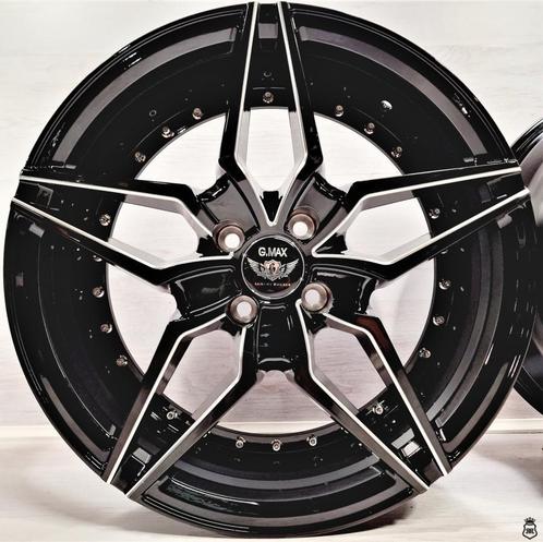 17 inch 4x100 G-Max L21 Gloss Black Milling Spoke Velgen, Auto-onderdelen, Banden en Velgen, Velg(en), Nieuw, 17 inch, Ophalen of Verzenden