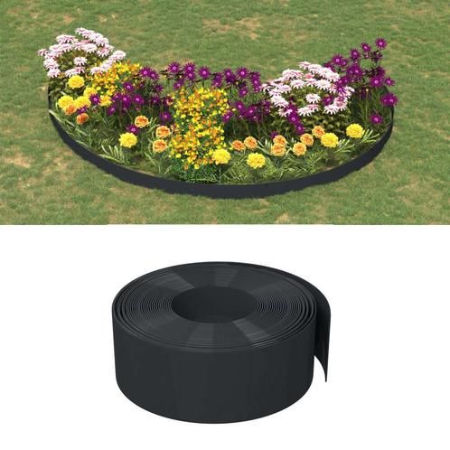 vidaXL Tuinranden 2 st 10 m 20 cm polyetheen zwart, Tuin en Terras, Overige Tuin en Terras, Nieuw, Verzenden