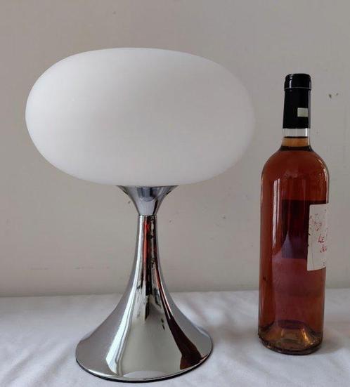 Lamp - Lamp Pomme - Glas, Verre opaal - Chroom gepatineerd, Antiek en Kunst, Kunst | Designobjecten
