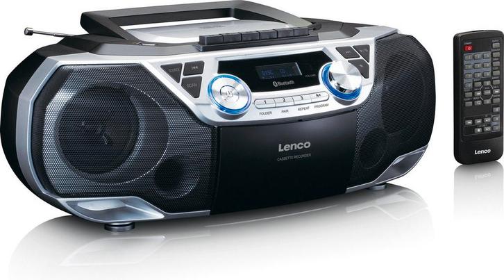 Draagbare radio - Boombox - CD Speler - Zilver - Lenco - SCD, Audio, Tv en Foto, Luidsprekers, Zo goed als nieuw, Verzenden