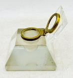 Inktpot - Art Deco - Kristal, Messing