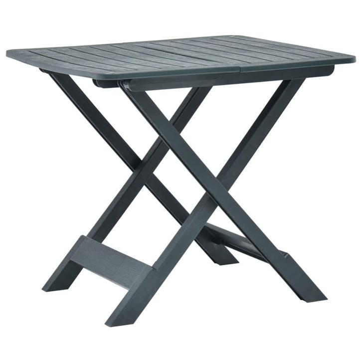 vidaXL Tuintafel inklapbaar 79x72x70 cm kunststof groen, Tuin en Terras, Tuintafels, Nieuw, Kunststof, Verzenden