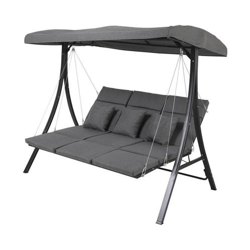 Madeira schommelbank 3pers, Huis en Inrichting, Stoelen, Grijs, Nieuw, Ophalen of Verzenden