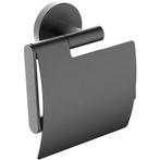 Wiesbaden Alonzo Toiletrolhouder met Klep - Gunmetal, Ophalen of Verzenden, Nieuw