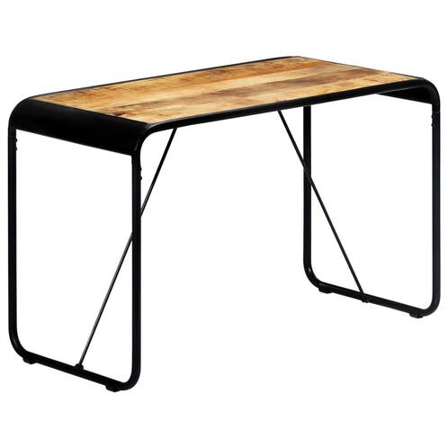 vidaXL Eettafel 118x60x76 cm massief ruw mangohout, Huis en Inrichting, Tafels | Eettafels, Nieuw, Verzenden