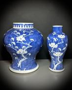 GEEN RESERVE - PAAR ANTIEKE CHINESE BLAUW-WITTE