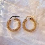 Gouden oorringen | Ø 23,6 mm (oorbellen, kliksluiting), Sieraden, Tassen en Uiterlijk, Oorbellen, Ophalen of Verzenden, Gebruikt