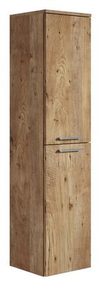 Badkamerkast Saturnus 35 x 35 x 130 cm Kastanje Kolomkast, Verzenden, Nieuw, (Half)hoge kast