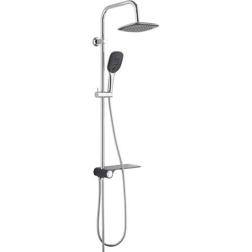 Stortdouche Aquastar Douchesysteem met Zijdelingse Planchet, Doe-het-zelf en Verbouw, Sanitair, Kraan, Nieuw, Chroom, Ophalen of Verzenden