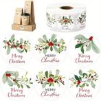 Sluitstickers grotere kerstetiketten merry christmas hulst, Hobby en Vrije tijd, Ophalen of Verzenden, Nieuw