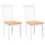 Witte Houten Eetkamerstoelen (2 st) - Retourdeal Top!, Huis en Inrichting, Stoelen, Twee, Wit, Nieuw, Ophalen of Verzenden