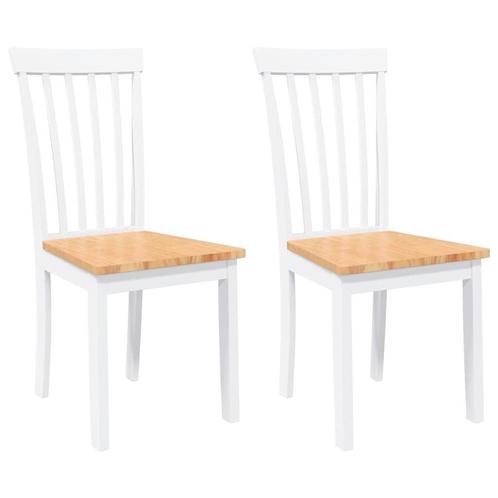 Witte Houten Eetkamerstoelen (2 st) - Retourdeal Top!, Huis en Inrichting, Stoelen, Twee, Wit, Nieuw, Hout, Ophalen of Verzenden