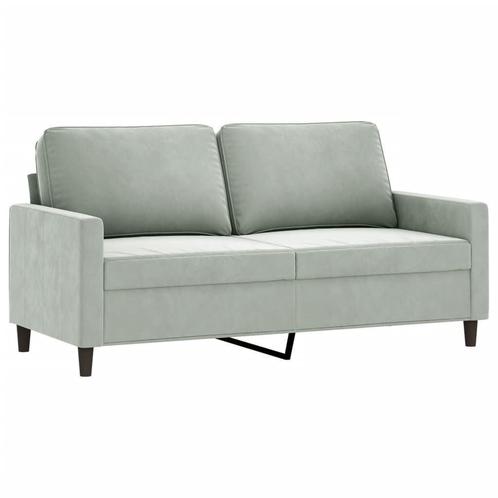 Tweezitsbank Fluweel Lichtgrijs 140cm - Retourdeal! 47% K..., Huis en Inrichting, Banken | Bankstellen, 150 tot 200 cm, 75 tot 100 cm