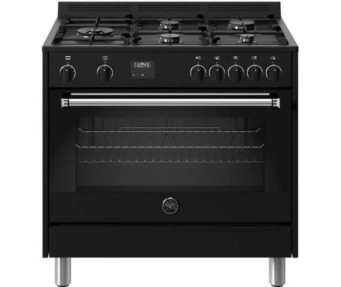 Bertazzoni MPL95L1ENND gas fornuis met 5 branders, zwart1199, Witgoed en Apparatuur, Fornuizen, Nieuw, Ophalen of Verzenden