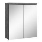 Badkamerkast Toledo 60 x 20 x 60 cm Donker Grijs Spiegelkast, Huis en Inrichting, Verzenden, Nieuw, Spiegelkast