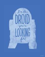 Kunstdruk Star Wars - Silhouette Quotes R2D2 40x50cm, Verzenden, Nieuw