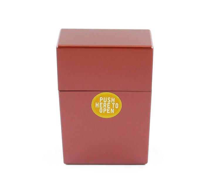 Metallic sigarettendoosje - Rood, Verzamelen, Rookartikelen, Aanstekers en Luciferdoosjes, Tabaksdoos of Verpakking, Verzenden