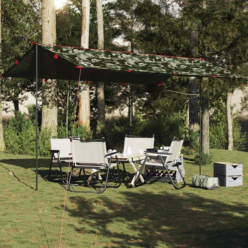 vidaXL Kampeerluifel waterdicht 506x306 cm camouflage, Caravans en Kamperen, Tenten, Nieuw, tot en met 2, Verzenden