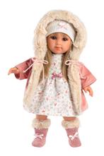 Llorens pop Elena met roze jasje - 35 cm (Poppen 33- 36 cm), Kinderen en Baby's, Speelgoed | Poppen, Ophalen of Verzenden, Nieuw