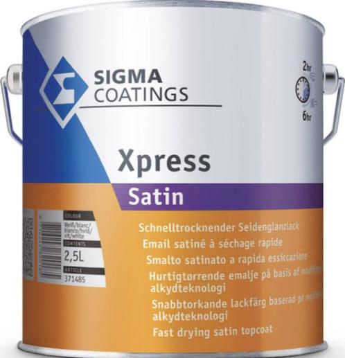 Sigma Xpress satin - Q0.05.10 Grachtengroen - 2,5 liter, Doe-het-zelf en Verbouw, Verf, Beits en Lak, Verf, Groen, Nieuw, Minder dan 5 liter