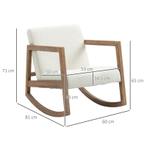 TRUUSK HOMCOM Schaukelstuhl  Relaxstuhl mit Holzrahmen, gepo, Huis en Inrichting, Stoelen, Verzenden, Nieuw