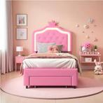 Kinderbed met LED-Verlichting, Lade en Opbergruimte – PU, Verzenden, Nieuw