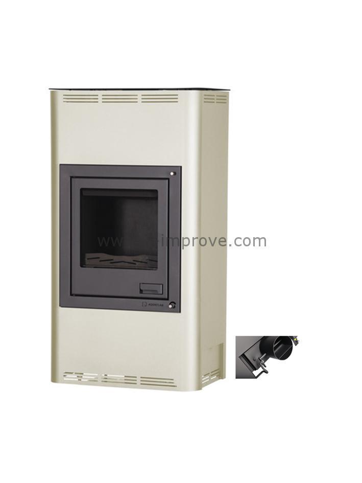 Aquaflame 17 cv-houtkachel Gebroken wit Handmatige bediening, Doe-het-zelf en Verbouw, Geisers en Boilers, Verzenden