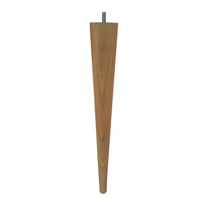 Tapse beuken salontafel poot 450x54mm retro conisch, Huis en Inrichting, Tafelonderdelen, Nieuw, Overige houtsoorten, Ophalen of Verzenden
