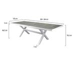 New Delhi uitschuifbare dining tuintafel 204-264x103xH76,5, Tuin en Terras, Tuintafels, Ophalen of Verzenden, Nieuw