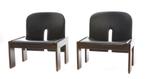 Afra & Tobia Scarpa voor Cassina stoelen, Huis en Inrichting, Stoelen, Ophalen, Gebruikt, Twee, Zwart
