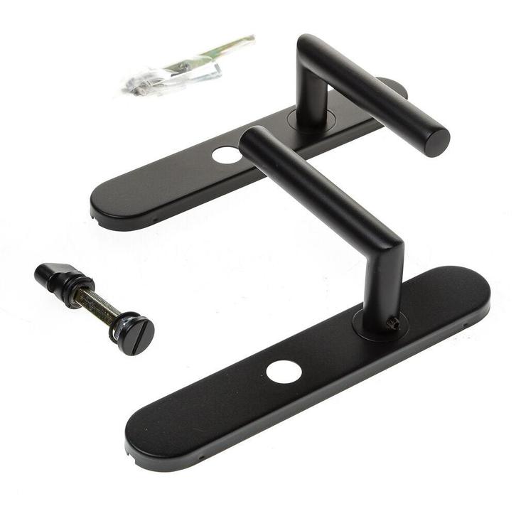 Deurkruk op langschild ovaal zwart wc 8x63, Doe-het-zelf en Verbouw, Hang- en Sluitwerk, Ophalen of Verzenden