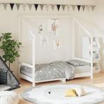 vidaXL Kinderbedframe 80x160 cm massief grenenhout wit, Kinderen en Baby's, Kinderkamer | Bedden, Verzenden, Nieuw