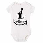 1e verjaardag romper First Birthday wit met zwarte opdruk, Nieuw, Sweet-one, Shirtje of Longsleeve, Verzenden