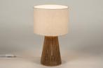 Rietveld Tafellampen - Wit, Bruin, Zand, Naturel - Stof, Tou, Verzenden, Nieuw