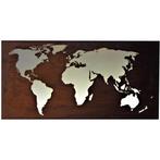 Wereldkaart in roest - ontwerp voor thuis en op kantoor |, Verzenden, Nieuw