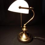 Bankierslamp - Notarislamp - Wit glas - Notarislamp /
