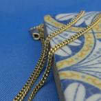 Gouden gourmet schakel ketting | 50,5 cm (unisex) (unisex), Sieraden, Tassen en Uiterlijk, Kettingen, Ophalen of Verzenden, Gebruikt
