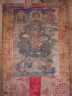 Zeer zeldzame Tibetaanse Thangka van de woedende koning
