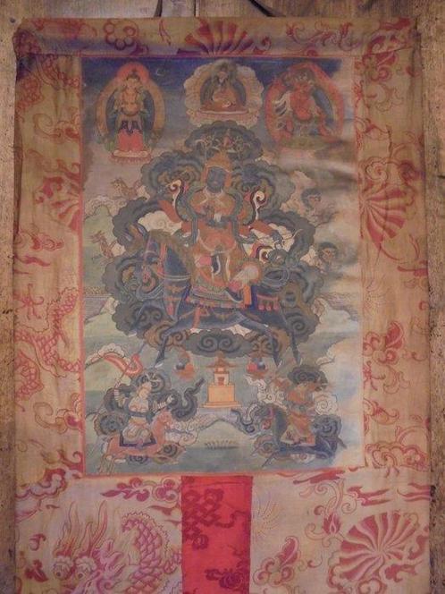 Zeer zeldzame Tibetaanse Thangka van de woedende koning, Antiek en Kunst, Antiek | Overige Antiek