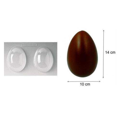 Chocolade Holvorm Pasen Half-Ei Glad (2x) 14x10x5cm., Hobby en Vrije tijd, Taarten en Cupcakes maken, Nieuw, Verzenden